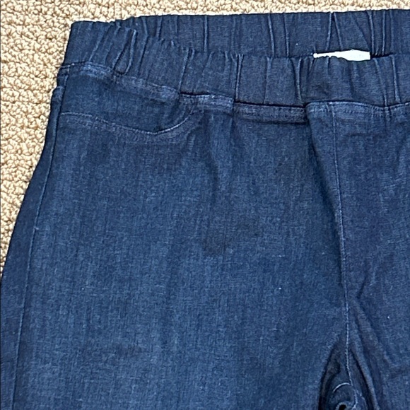 NEW Eileen Fisher Organic Cotton High Rise Denim Jeggings sz Large Utility Blue - Picture 3 of 13